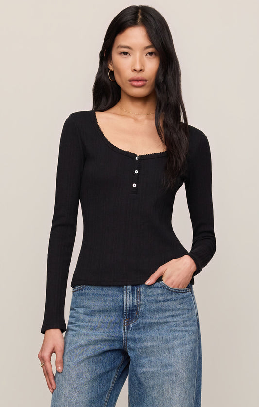 Z Supply Audri Scalloped Top