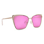 Becky - Rose Gold & Pink Mirror Sunglasses