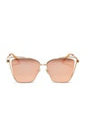 Becky III  Gold Peach Mirror Sunglasses