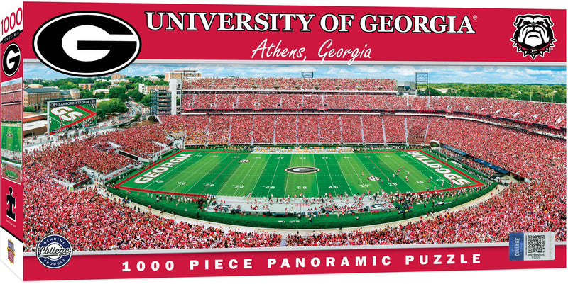 Georgia Bulldogs NCAA 1000pc Panoramic Jigsaw Puzzle